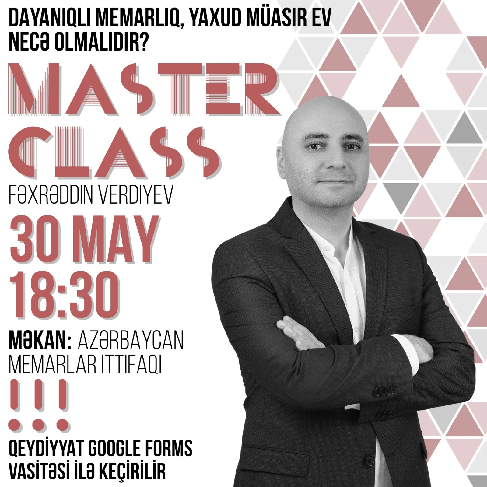 Fakhraddin Verdiyev — Sustainable architecture masterclass, 30 May 2025
